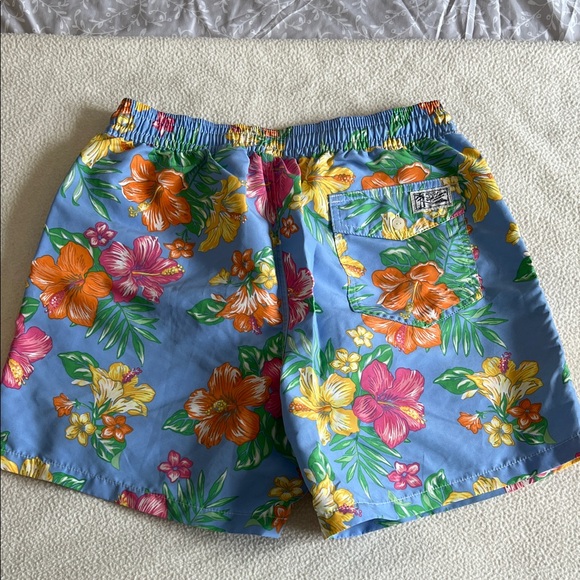 Ralph Lauren Blue Floral Men's Hybrid Shorts - Picture 3 of 4